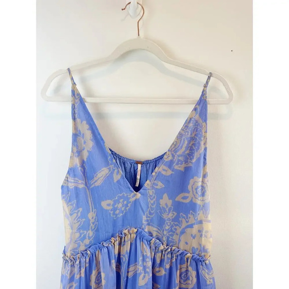 NWT Free People Maxi Dress Periwinkle floral print size S - Picture 13 of 16